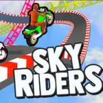 Sky Riders is a fast-paced driving game that puts your skills to the test on challenging courses. To win, prepare to maneuver through challenging tracks.