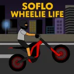 SoFlo Wheelie Life puts you in the shoes of a street biker who specialises in wheelie stunts! This is the technique of lifting the front wheel and running on only the rear wheel.
No speed race, no competitors, but a show of exquisite skills between you and your bike. Your only goal is to keep your balance for as long as possible